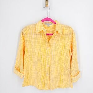 Foxcroft Yellow Button Down Shirt